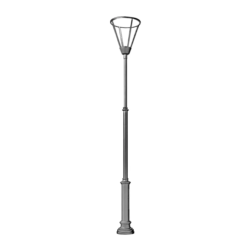 Stalp de iluminat pentru exterior cu un brat, realizat din aluminiu si bec LED - A4015 [1]