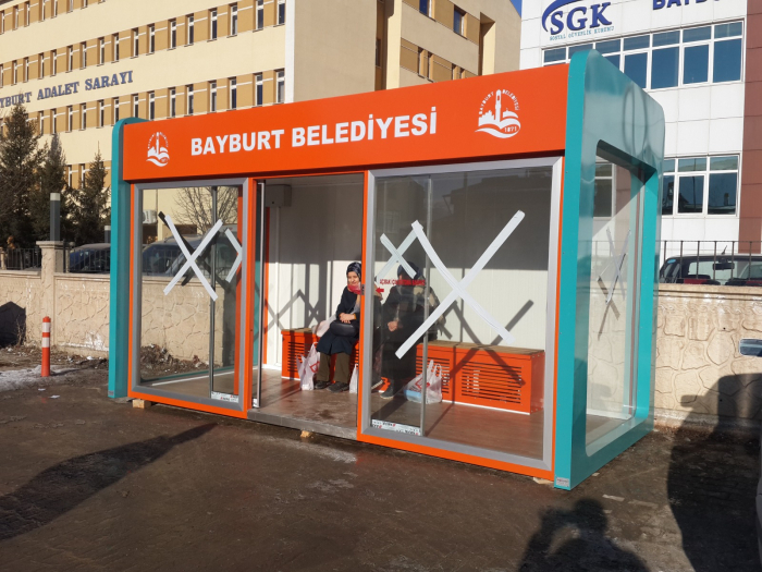 Statie de autobuz din metal vopsit BAYBURT [2]