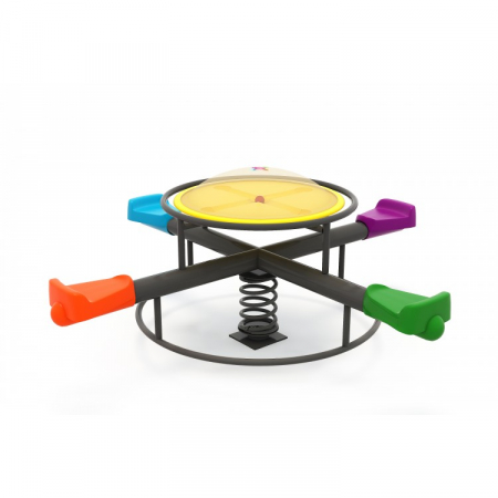 Produse profesionale de mobilier urban - Balansoar de copii dublu pe arcuri cu joc interactiv - 01OE