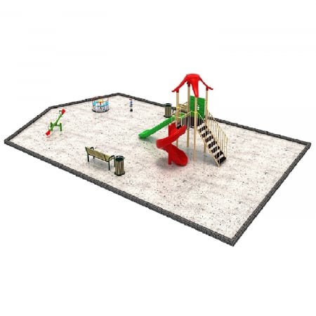 01OJ Oferta speciala 1 Echipament loc de joaca 1 Carusel 1 Figurina 1 Balansoar 2 Banci 2 Cosuri de gunoi [1]