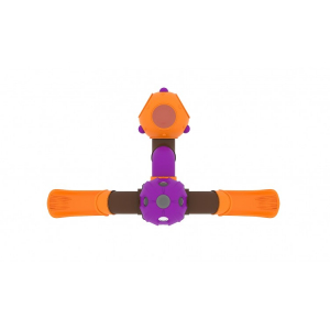 135M Cosmos Echipament loc de joaca exterior parc din metal cu 2 Tobogane și Cățărătoare [2]