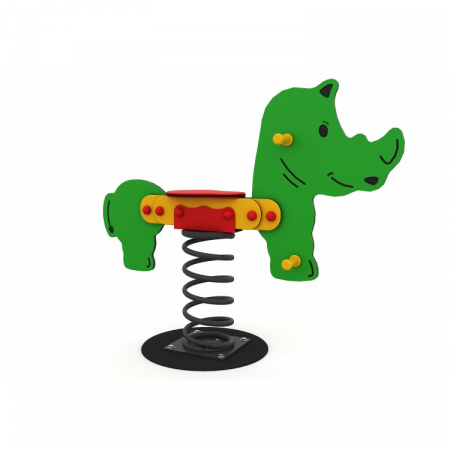 Figurine pe arc - Balansoar pe arc in forma de rinocer pentru gradinita - 148OE