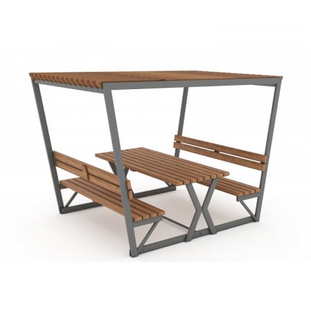 Mobilier Urban - Masa picnic, acoperita cu structura metalica - 33PM