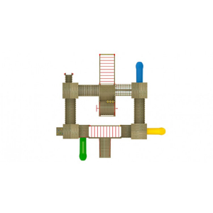 35A Castel Ansamblu Echipamente loc de joaca exterior parc din lemn cu Scara 3 Tobogane Activitati si 5 Cataratoare [2]