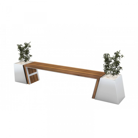 Banci cu jardiniera exterior - 48B Mobilier urban stradal Banca exterior parc
