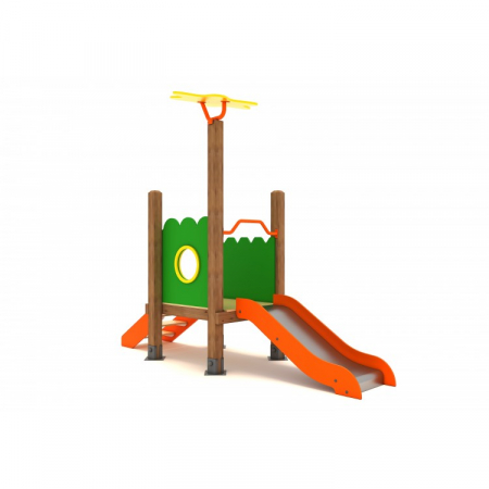 Echipamente locuri de joaca de EXTERIOR - 51A Clasic Echipament loc de joaca exterior parc din lemn cu Scara si Tobogan