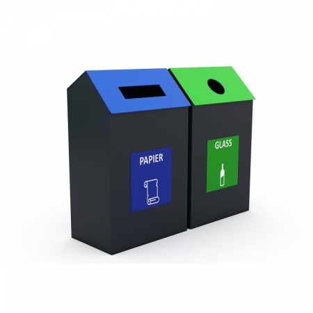 Cosuri de gunoi - Cosuri de gunoi metalice pentru hartie si sticla - 55CK