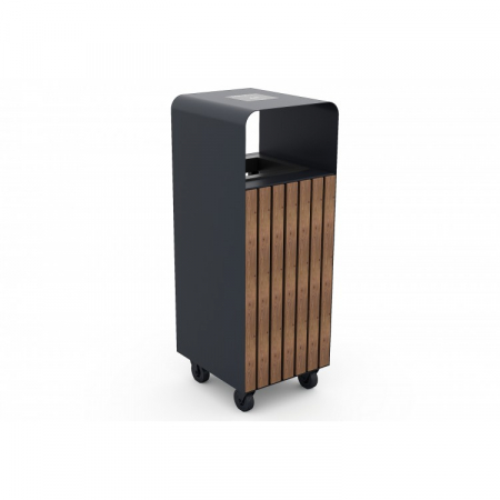 Mobilier Urban - Cos de gunoi pentru exterior cu roti autoblocante - 57CK