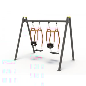 Ansamblu leagane copil / parinte pentru loc de joaca in parc - 58OE [1]
