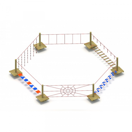 Complex loc de joaca pentru echilibristica si fitness pentru copii - 61A