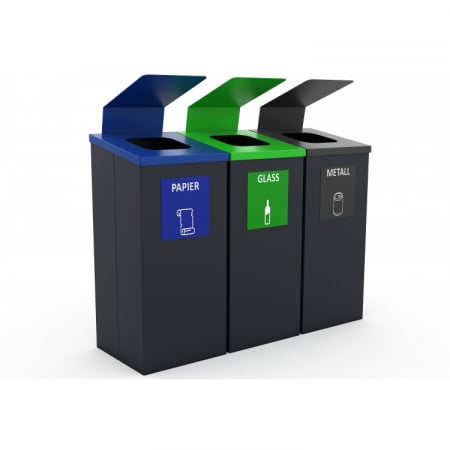 Cosuri de gunoi colectare selectiva - Cosuri de gunoi pentru colectare selectiva, realizate din metal - 65CK