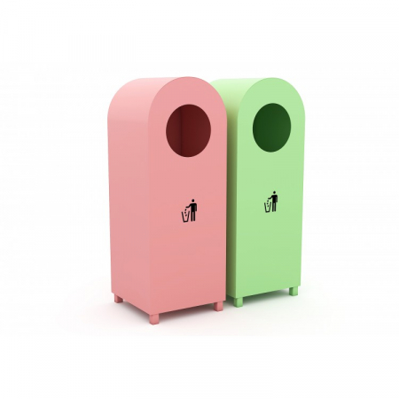 Mobilier Urban - Cosuri de gunoi selectiv realizate din metal - 70CK