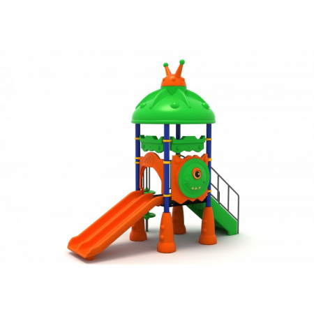 Echipamente locuri de joaca de EXTERIOR - Tobogan dublu de exterior pentru loc de joaca copii 2 - 5 ani - 72M