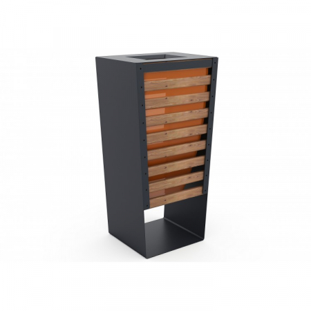 Cosuri de gunoi parcuri - Cos de gunoi modern, cu structura metalica pentru parcuri - 77CK