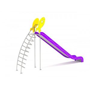 Tobogan de exterior 2.9 m cu scara din metal pentru loc de joaca 90OE [1]