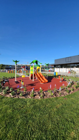 90M Clasic Echipament loc de joaca exterior parc din metal cu Scară Tobogan Cățărătoare și Leagăn [2]