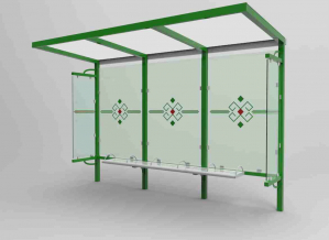 Statii de autobuz - BAMBU 1 Mobilier urban stradal Statii de autobuz din metal vopsit