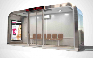 Statii de autobuz - MANOLYA 03 Mobilier urban stradal Statii de autobuz din otel inoxidabil