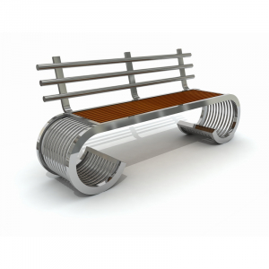 Mobilier Urban - MOB 338B Mobilier urban stradal parc Banca din metal inoxidabil