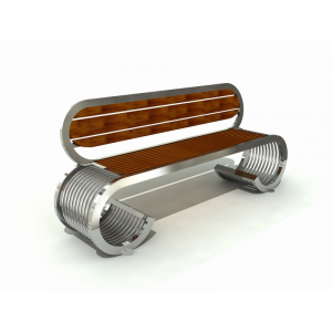 Mobilier Urban - MOB 338C Mobilier urban stradal parc Banca din metal inoxidabil