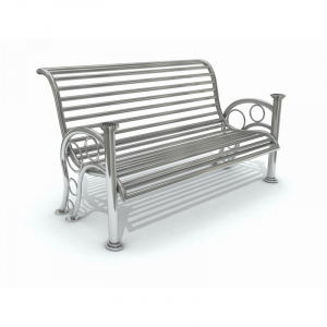 Mobilier Urban - MOB 342 Mobilier urban stradal parc Banca din metal inoxidabil