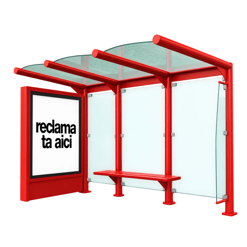 Statii de autobuz - Adapost statie de autobuz cu panou publicitar incorporat - PAPATYA