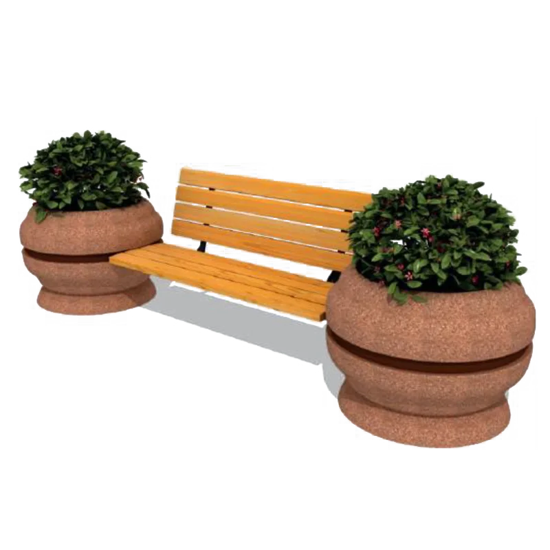 Produse profesionale de mobilier urban - Banca cu jardineire din beton pentru parcuri MBE-719