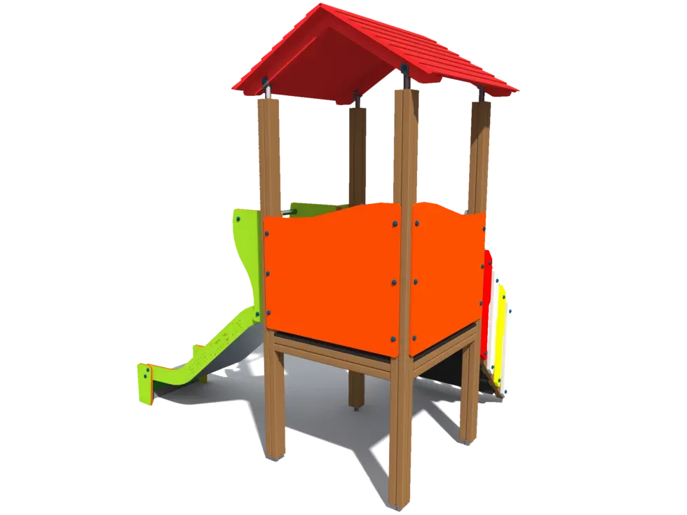 Loc de joaca copii exterior cu scara si tobogan - BRL101 [1]