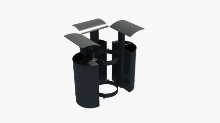 Cosuri de gunoi cu prindere pe stalp pentru hartie, sticla si metal PK01 [2]