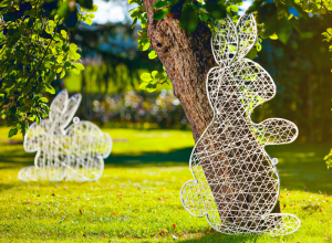 Ornament de paste pentru exterior in forma de iepuras - BUNNY 2D [3]