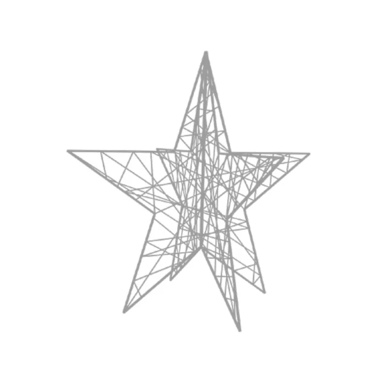 Produse profesionale de mobilier urban - Figurina in forma de stea 3d pentru craciun - STAR 3D