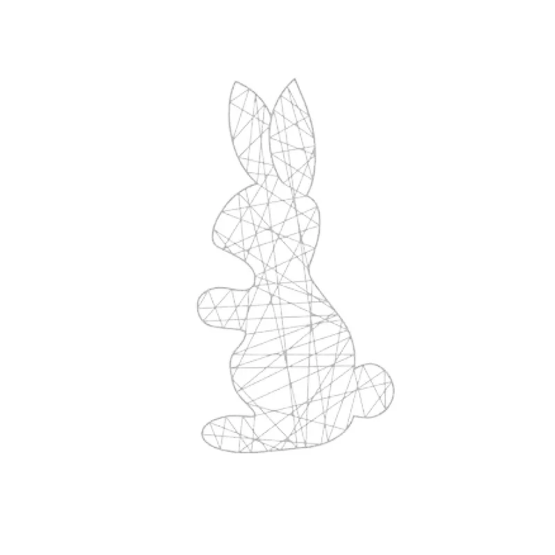 Decoratiuni de Paste - Ornament de paste pentru exterior in forma de iepuras - BUNNY 2D