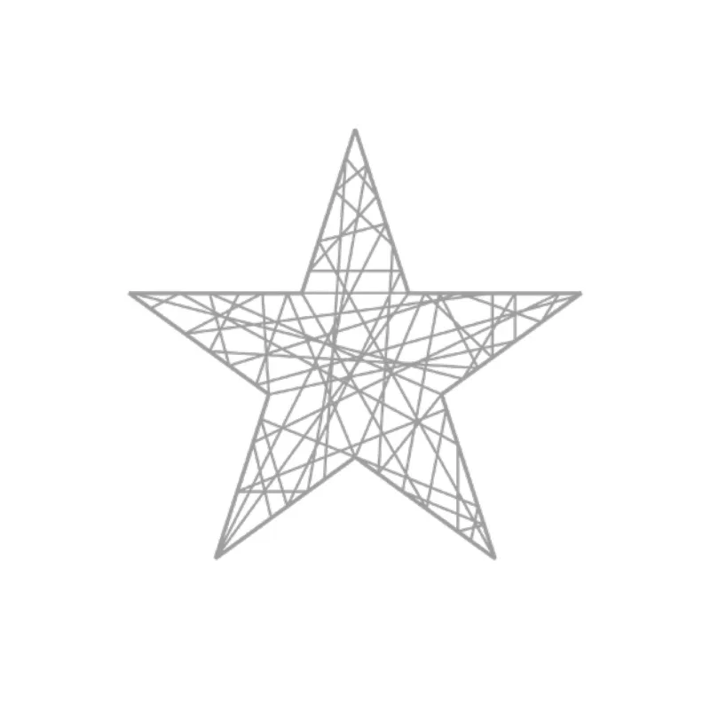 Decoratiuni urbane - Figurina in forma de stea pentru craciun - STAR 2D