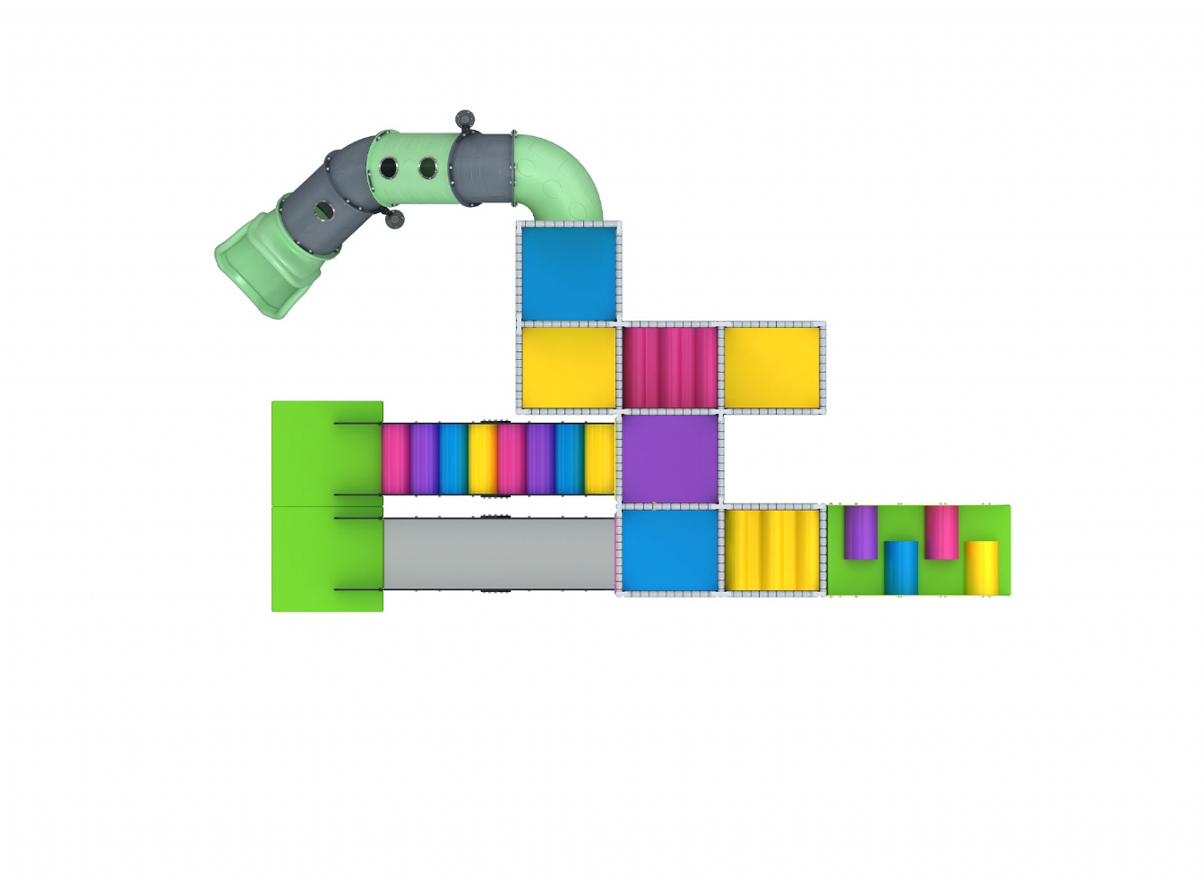 Loc de joca interior cu 2 tobogane, 2 scari si activitati - Mim-3004 [2]