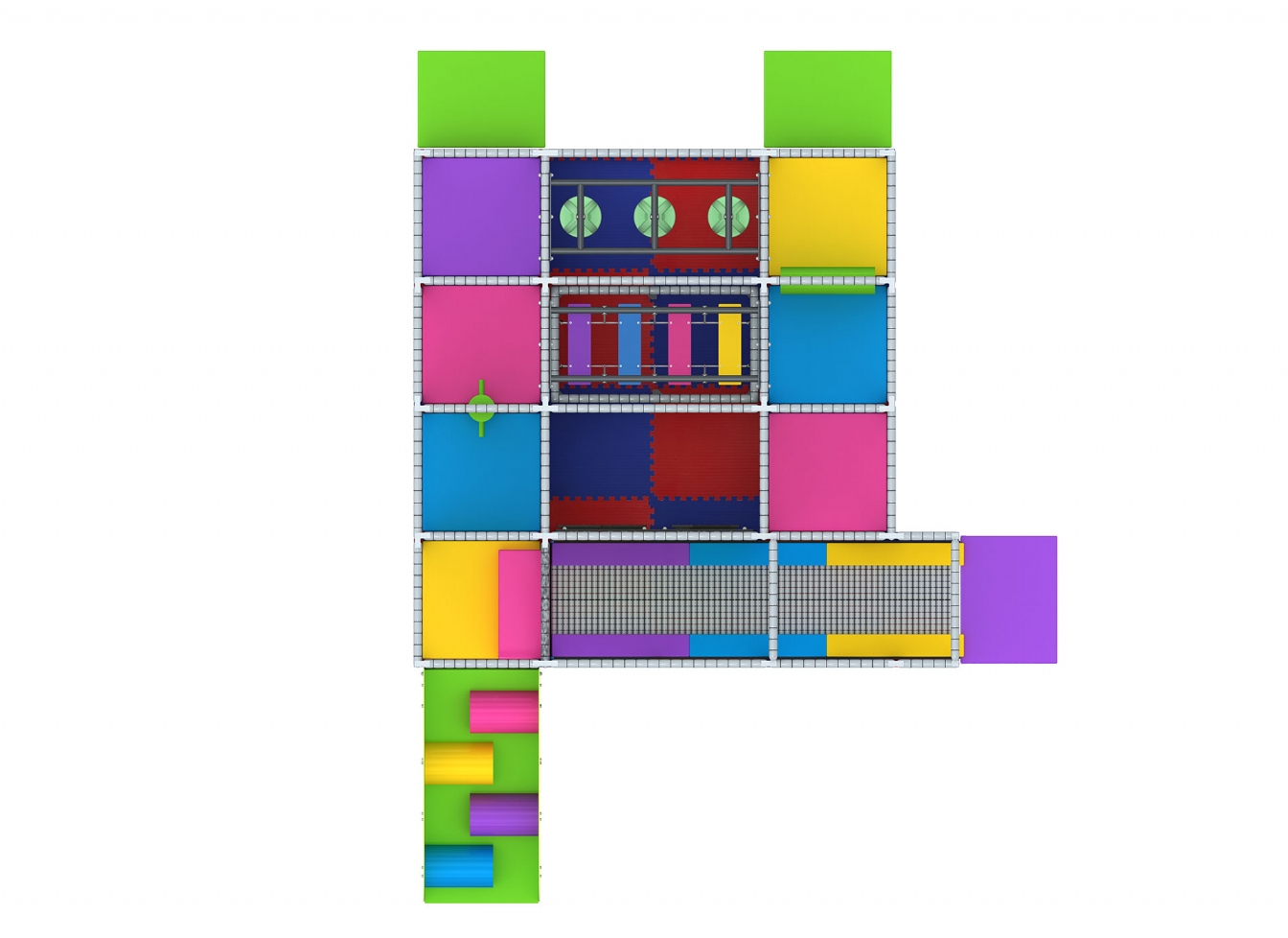 Loc de joca interior cu tobogan, scara, activitati si survivor - Mim-3008 [1]