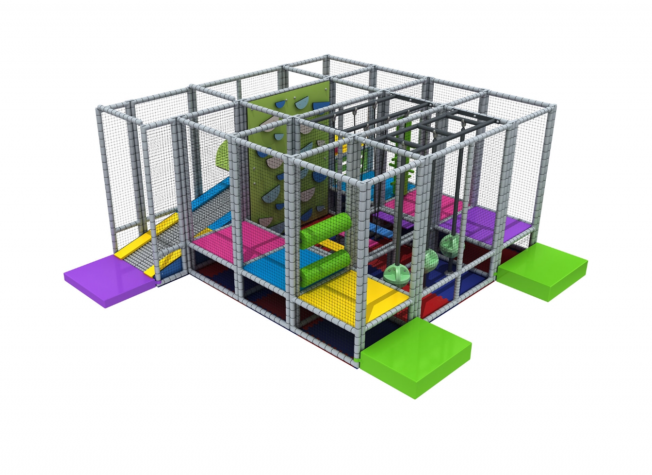 Loc de joca interior cu tobogan, scara, activitati si survivor - Mim-3008 [2]