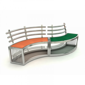 Mobilier Urban - MOB 374B Mobilier urban stradal parc Banca din metal inoxidabil
