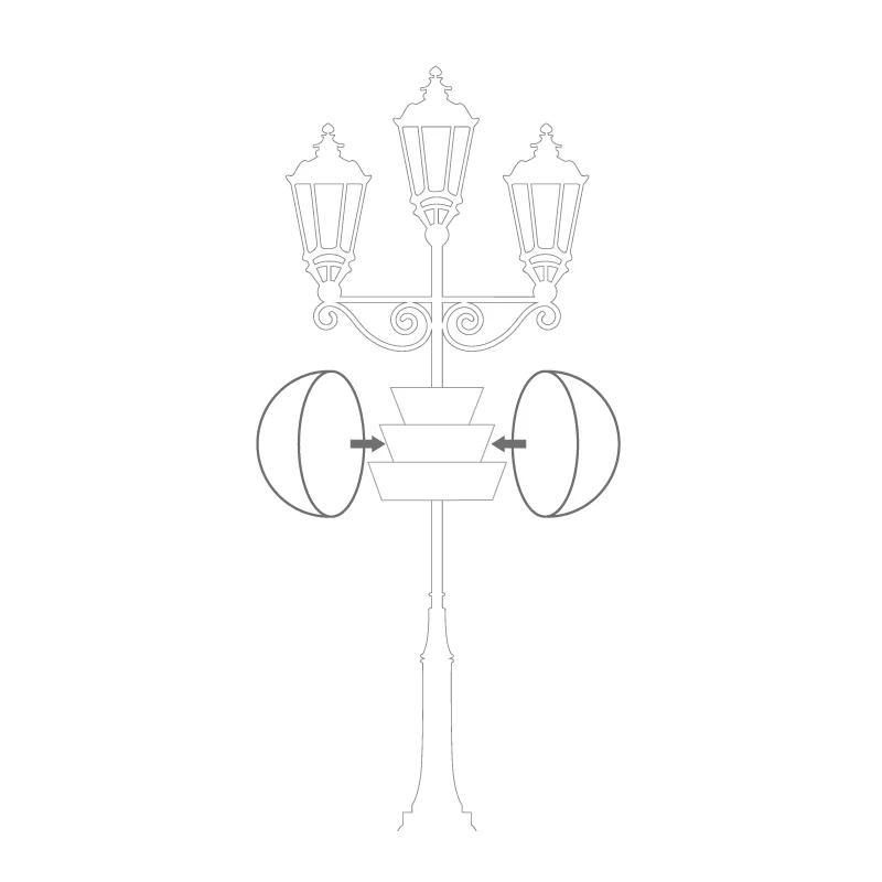 Ornament de craciun pentru stalpii de iluminat - Christmas Ball [1]