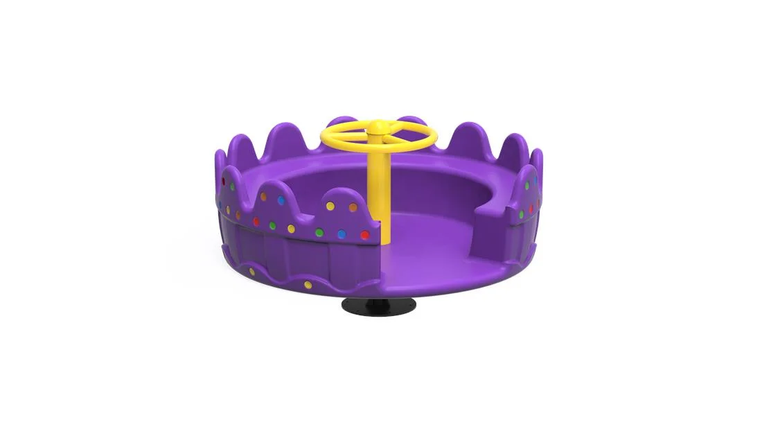 Echipamente locuri de joaca de EXTERIOR - Carusel rotativ de exterior cu bancuta pentru copii mici - PC-03 ECO