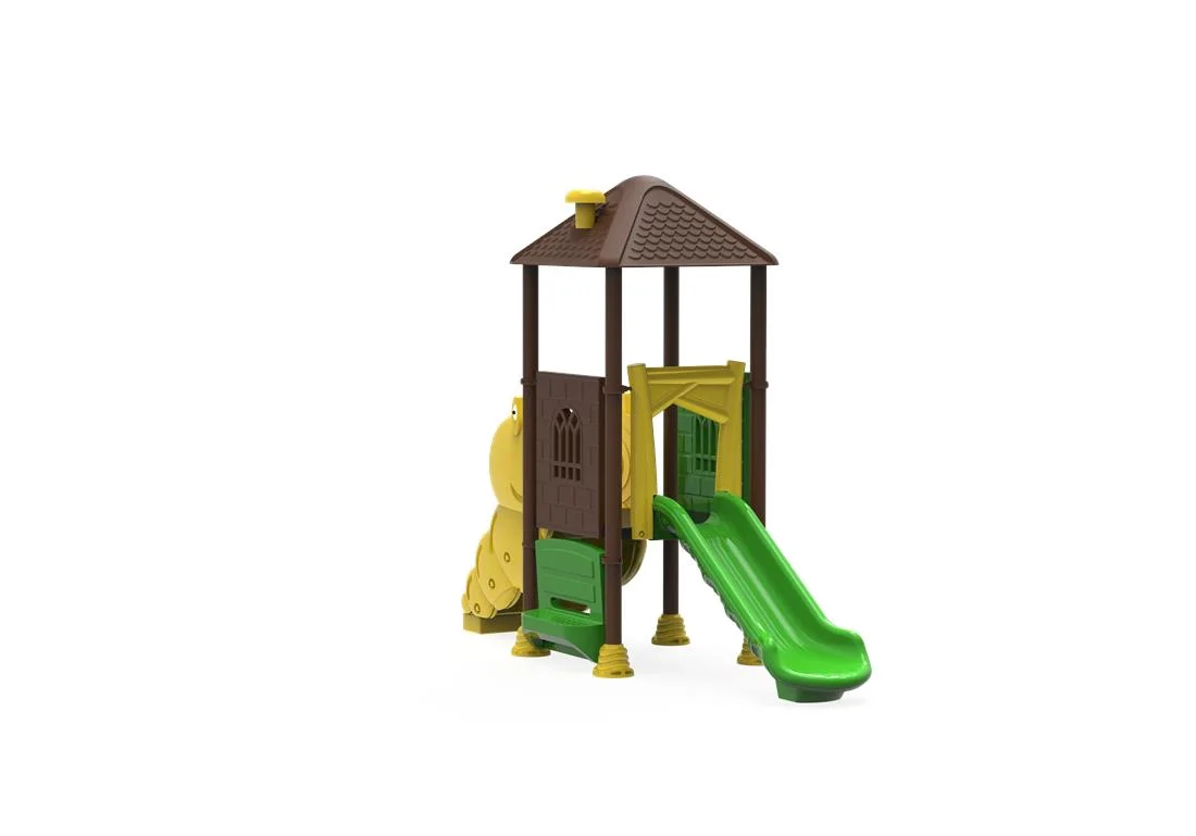 ELEMENTE & FIGURINE terenuri de joaca - Tobogan de exterior cu bancuta pentru loc de joaca in parc - PT-03