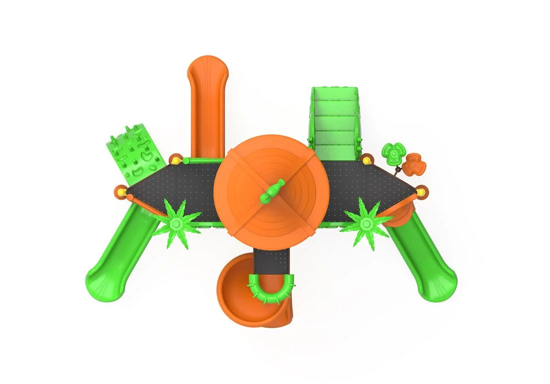 PT-79 ECO Echipament loc de joaca exterior parc din metal cu Scara, 2 Cataratori si 4 Tobogane [2]