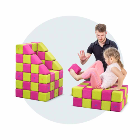 ELEMENTE loc joaca interior - Set loc de joaca din bureti modulari si magnetici - JOLLY