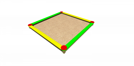 Cutii de nisip pentru copii - Lada cu nisip pentru copii 301x301 cm pentru loc de joaca - SK3