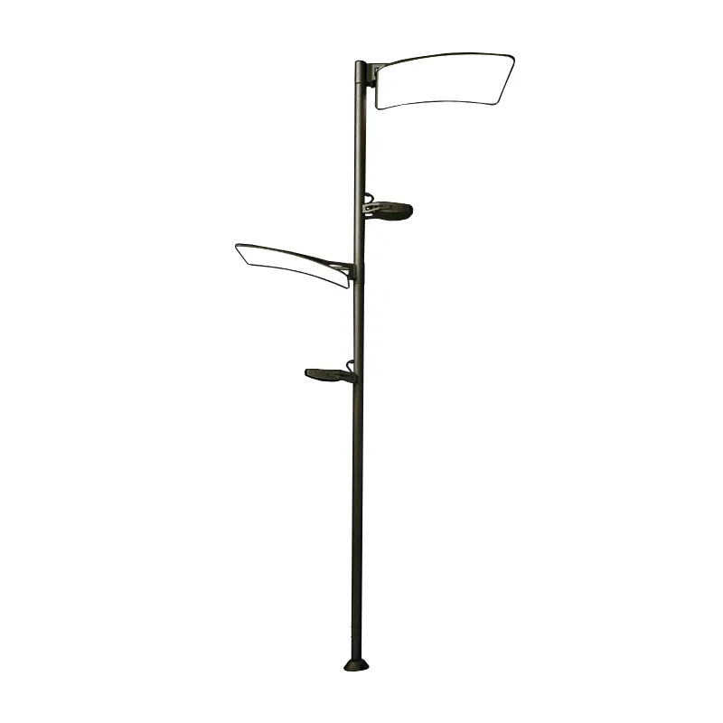 Iluminat Urban - Stalp de iluminat pentru exterior cu doua surse LED realizat din aluminiu A4012