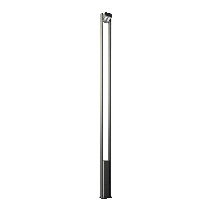 Stalpi de iluminat pentru parc - Stalp de iluminat pentru exterior cu un brat, realizat din aluminiu si bec LED - A4004