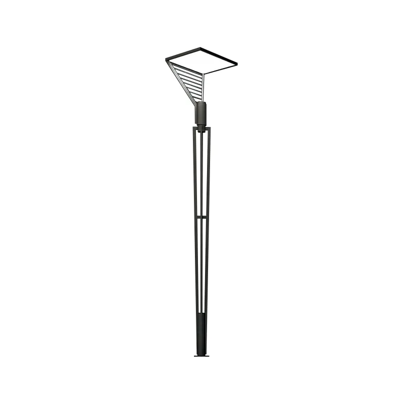 Stalpi de iluminat pentru parc - Stalp de iluminat pentru exterior cu un brat, realizat din aluminiu si bec LED - A4009