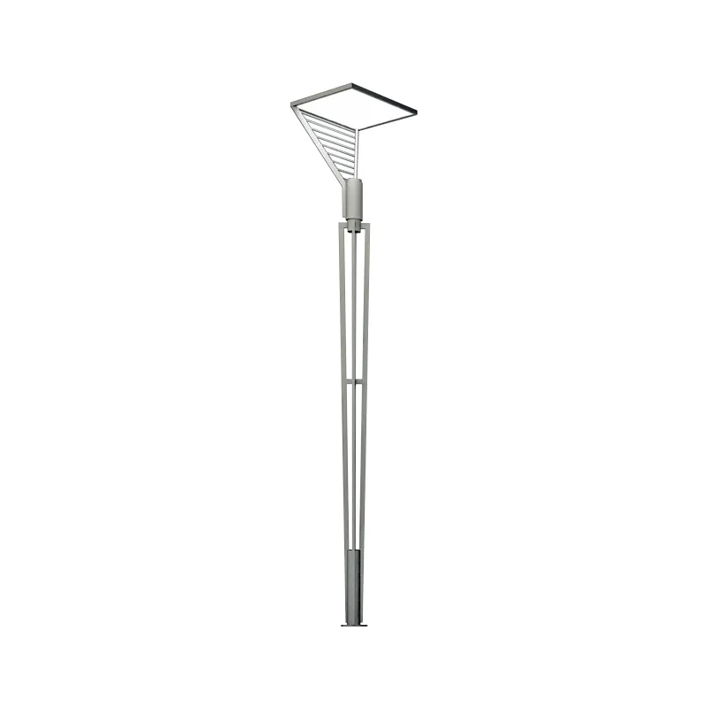 Stalpi de iluminat pentru alei pietonale - Stalp de iluminat pentru exterior cu un brat, realizat din aluminiu si bec LED - A4009