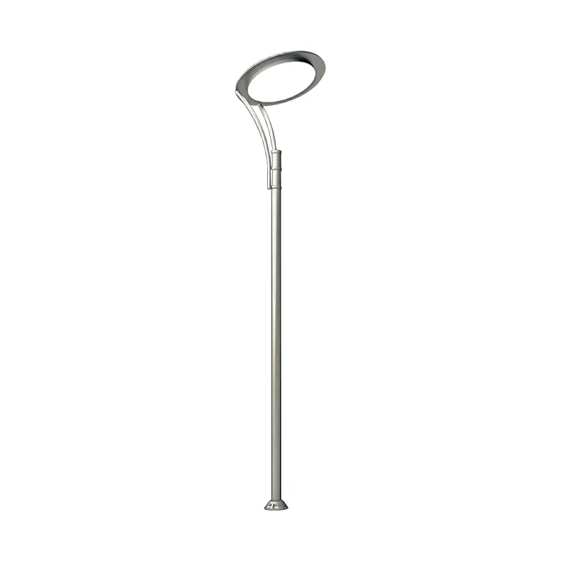 Stalpi de iluminat stradali - Stalp de iluminat pentru exterior cu un brat, realizat din aluminiu si bec LED - A4010