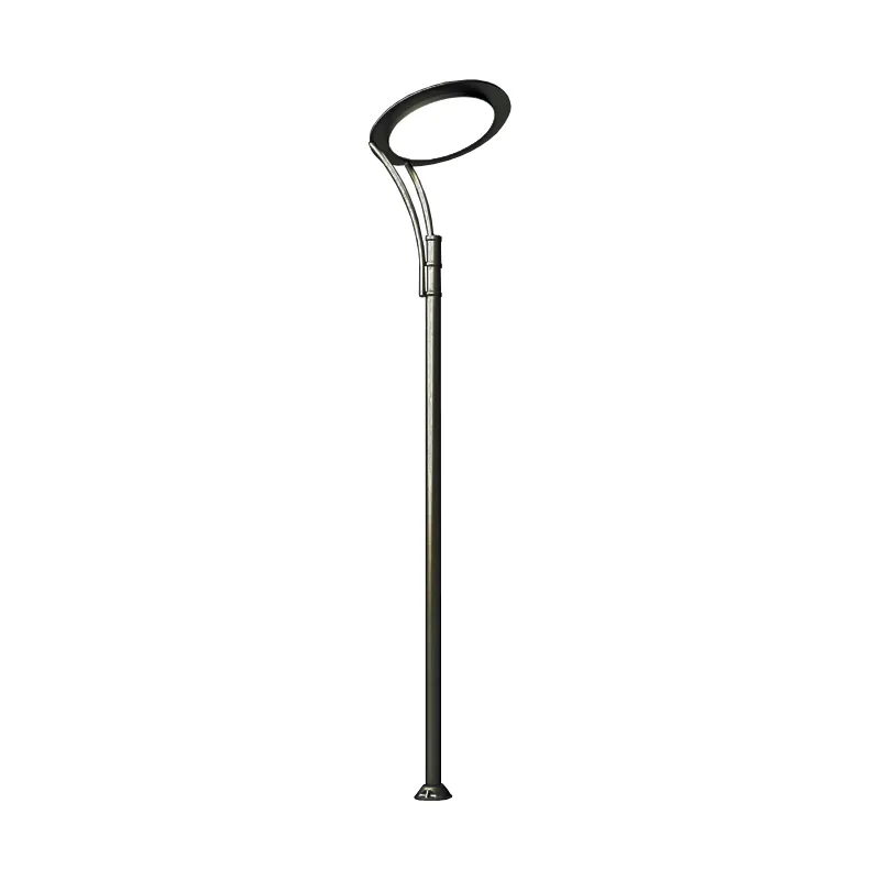 Stalpi de iluminat pentru parc - Stalp de iluminat pentru exterior cu un brat, realizat din aluminiu si bec LED - A4010