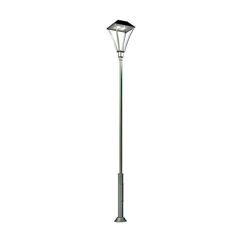Stalpi de iluminat pentru alei pietonale - Stalp de iluminat pentru exterior cu un brat, realizat din aluminiu si bec LED - A4014